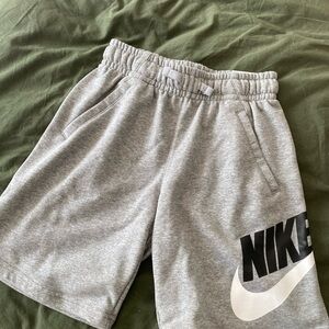 Kids Nike Heather Gray Sweat Shorts
